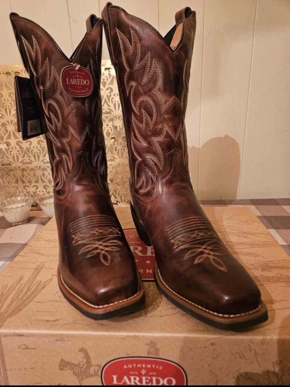Laredo rust earth western boots men’s 9.5 US